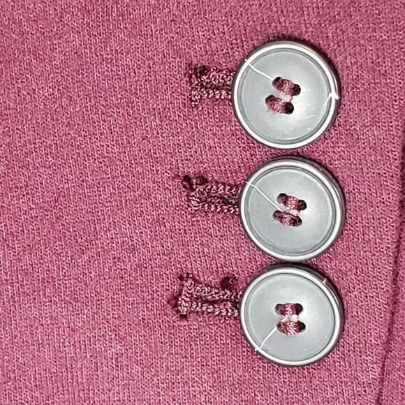 Talbots Blazer Jacket Double Breasted Women’s Size 14 Cotton Stretch Burgundy - Picture 5 of 8